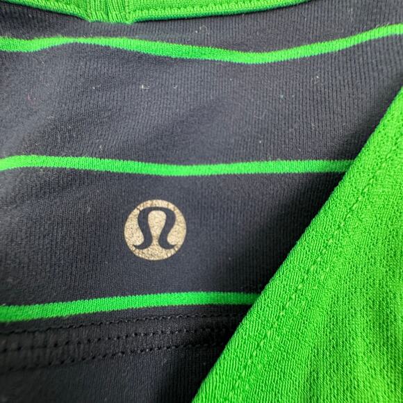 Lululemon C.Y.B Tank Green Bean Hyper Stripe Green Bean Inkwell Women's Size 4 - Picture 5 of 5